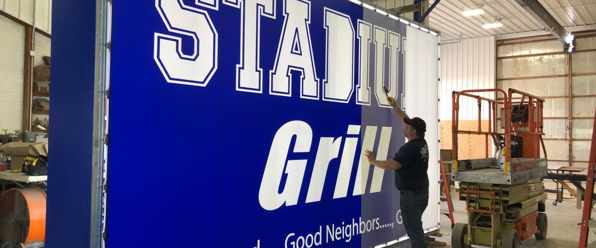 Stadium Grill Sign Monitor Signs