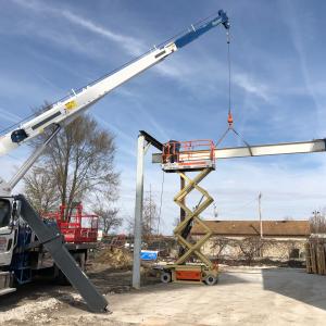 Monitor Signs Crane Rental